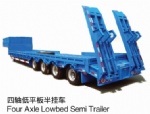 4Axle lowbed semi trailer