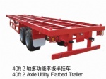 40Ft 2Axle Utility Flatbed Trailer